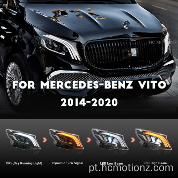 Hcmotionz Mercedes Vito 2014-2020 lâmpadas dianteiras